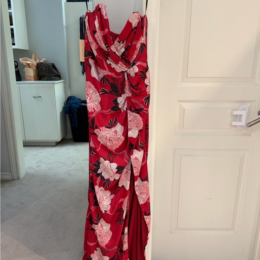 Katie May Red Floral Maxi Dress - Picture 3 of 6